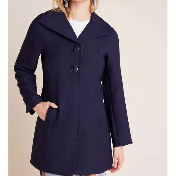 Anthropologie Wellesley Pleated Peacoat - Picture 3 of 12